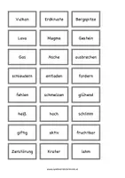Vorschau - Fördermaterial/Inklusion - Vulkan - Dosendiktat, individuelle Auftragskarte & Wörter - Seite 2
