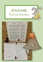 Vorschau - Arbeitsblätter - Vulkan - Lesetext und Fragen - Deckblatt