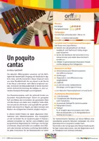Vorschau - Stundenentwürfe - Materialpaket: Un poquito cantas - Orff-, Boomwhackers- und Soundbellowsspielsätze - Deckblatt