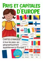Vorschau - Bildkarten - Französisch Bildkarten les pays et capitales en Europe (Europa) - Deckblatt
