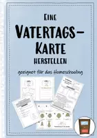 Vorschau - Mal- und Bastelvorlagen - Vatertagskarte herstellen - auch Homeschooling - Deckblatt