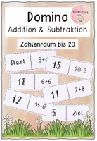 Vorschau - Stationenlernen - Domino (Zahlenraum bis 20) - kostenlos - Deckblatt