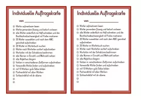 Vorschau - Arbeitsblätter - Feuerwehr - individuelle Auftragskarte & Wörter - Seite 3