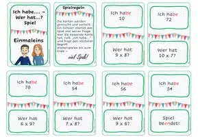 Vorschau - Spiele - Einmaleins als Partner-, Gruppen- und Klassenspiel - Deckblatt