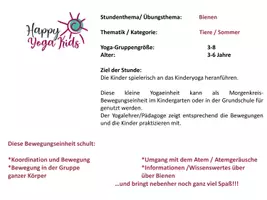 Vorschau - Spiele - Happy Yoga Kids - Bewegungseinheit - Die Bienen - Seite 1