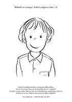 Vorschau - Arbeitsblätter - Gratis Lese-Mal-Blatt Lesespur Astrid Lindgrens Leben - Seite 1