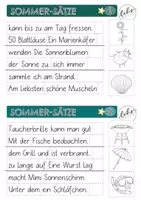 Vorschau - Arbeitsblätter - Sommersätze - Schüttelsätze zum Kleben - Seite 1