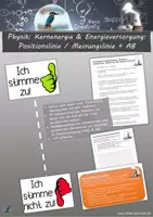 Vorschau - Stundenentwürfe - Physik: Kernenergie & Energieversorgung: Positionslinie / Meinungslinie + AB - Deckblatt