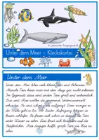 Vorschau - Aufgabenkarten - Abschreibkartei Kleckskartei Unter dem Meer LA - Seite 2
