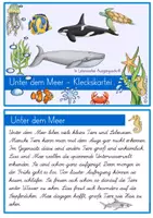 Vorschau - Aufgabenkarten - Abschreibkartei Kleckskartei Unter dem Meer LA - Seite 3