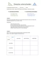 Vorschau - Unterrichtsreihen - Dreiecke - Grundlagen, Besondere Linien, Dreiecksarten - Seite 1