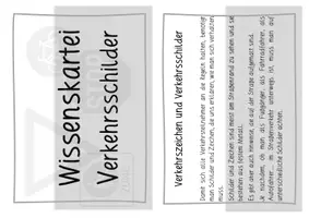 Vorschau - Merkblätter - Wissenskartei Verkehrszeichen (bunt, schwarz-weiß, druckerfreundliche Kartei) - Seite 1