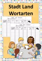 Vorschau - Spiele - Stadt Land Wortarten / Wortarten bestimmen - Deckblatt