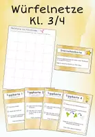 Vorschau - Stundenentwürfe - Würfelnetze Klasse 3/4 - Deckblatt