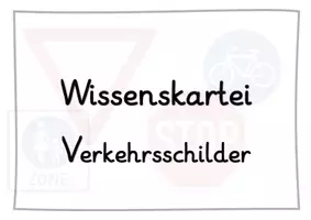 Vorschau - Merkblätter - Kartei: Groß- und Kleinschreibung - Verkehrsschilder (Grundschrift) - Seite 1