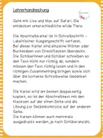 Vorschau - Aufgabenkarten - Abschreibkartei Kleckskartei Auf Safari LA - Seite 1