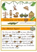 Vorschau - Aufgabenkarten - Abschreibkartei Kleckskartei Auf Safari LA - Seite 2