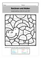 Vorschau - Arbeitsblätter - Rechenmalblätter Subtraktion ZR 20 (mit Zehnerübergang) - Seite 2