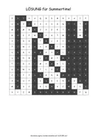 Vorschau - Arbeitsblätter - Suchsel / Crossword Puzzle / Kreuzworträtsel: Summertime - Seite 2