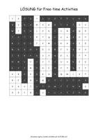 Vorschau - Arbeitsblätter - Suchsel/ Crossword puzzle / Kreuzworträtsel: Free-time activities - Seite 2
