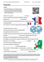Vorschau - Arbeitsblätter - Lernposter + Arbeitsblatt zum Thema "Frankreich" + Onlineübung & MP3 + Mindmap + Infografik - Seite 1