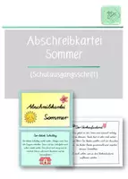 Vorschau - Arbeitsblätter - Abschreibkartei Sommer (Schulausgangsschrift) - Deckblatt