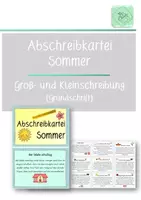 Vorschau - Arbeitsblätter - Groß- und Kleinschreibung: Übungskartei Sommer (Grundschrift) - Deckblatt
