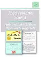 Vorschau - Arbeitsblätter - Groß- und Kleinschreibung: Übungskartei Sommer (VA) - Deckblatt