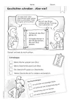 Vorschau - Arbeitsblätter - Bilderrahmen-Geschichten schreiben | 3-fach differenziert - Seite 1