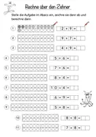 Vorschau - Arbeitsblätter - Addition über den Zehner (ZR20) - Klasse 1 - Deckblatt
