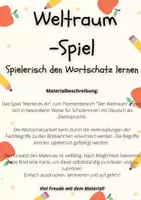 Vorschau - Arbeitsblätter - Spiel: "Merke es dir" zum Thema Weltraum / DaZ / Grundschule / Klasse 3-4 - Seite 1