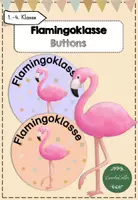 Vorschau - Fördermaterial/Inklusion - Flamingoklasse Buttons - Deckblatt