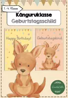 Vorschau - Anderer Materialtyp - Känguruklasse Geburtstagsschilder - Deckblatt