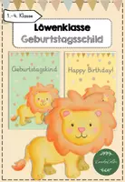 Vorschau - Anderer Materialtyp - Löwenklasse Geburtstagsschilder - Deckblatt