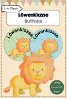 Vorschau - Fördermaterial/Inklusion - Löwenklasse Buttons - Deckblatt