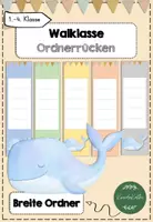 Vorschau - Mal- und Bastelvorlagen - Walklasse Ordnerrücken - Deckblatt