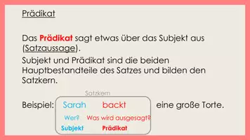 Vorschau - Präsentationen/Tafelbilder - Prädikat - Übersicht, Erklärung und Übungen - Seite 2