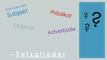 Vorschau - Präsentationen/Tafelbilder - Satzglieder Übung - Seite 1