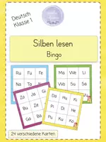 Vorschau - Spiele - Silben lesen I 24 Bingos I Silbenbingos - Deckblatt