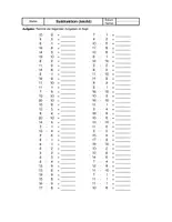 Vorschau - Arbeitsblätter - AB´s für Addition und Subtraktion (einfach-mittel-schwer) selber erstellen - Zufallsgenerator (Excel) - Seite 1
