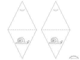 Vorschau - Arbeitsblätter - Wimpelkette „SCHNECKE“ - Bunt oder zum Ausmalen (Wimpel, Girlande) - Seite 2