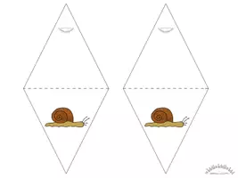 Vorschau - Arbeitsblätter - Wimpelkette „SCHNECKE“ - Bunt oder zum Ausmalen (Wimpel, Girlande) - Seite 3