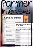 Vorschau - Arbeitsblätter - Partner Interviews - Zum Kennenlernen / Einstieg / Icebreaker - Deckblatt