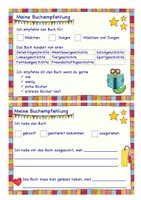 Vorschau - Arbeitsblätter - Vorlagen Buchpräsentation - Deckblatt