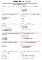 Vorschau - Arbeitsblätter - Quiz: How well do you know Canada? / Wie gut kennen Sie Kanada? - Deckblatt
