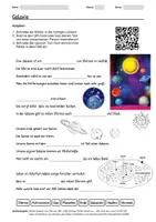 Vorschau - Arbeitsblätter - Arbeitsblatt zum Thema "Galaxie" + Onlineübung & MP3 + Mindmap + Infografik - Deckblatt