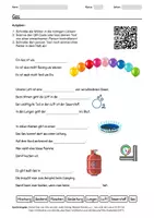 Vorschau - Arbeitsblätter - Arbeitsblatt zum Thema "Gas" + Onlineübung & MP3 + Infografiken - Deckblatt