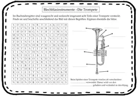 Vorschau - Arbeitsblätter - Instrumentenkunde: M2e - Trompete beschriften - Seite 1
