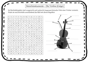 Vorschau - Arbeitsblätter - Instrumentenkunde: M2f - Violine beschriften - Seite 1