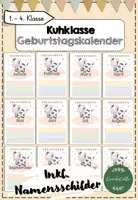 Vorschau - Bildkarten - Kuhklasse Geburtstagskalender - Deckblatt